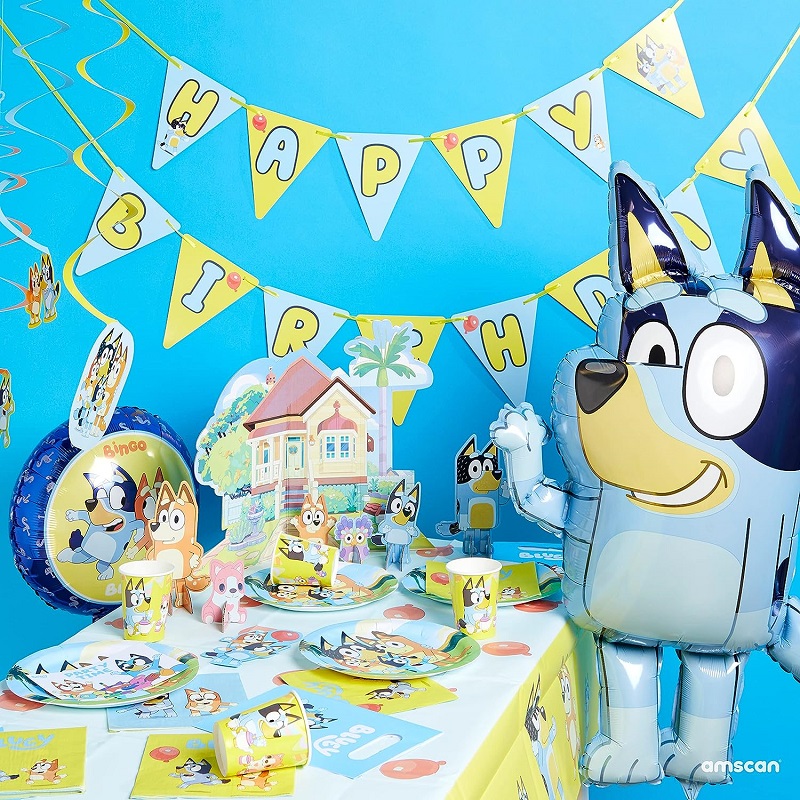 Set decoración cumpleaños Bingo y Bluey