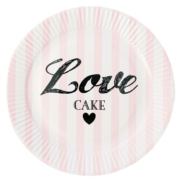 Picture of Platos Love Cake cartón 23cm (8 unidades)