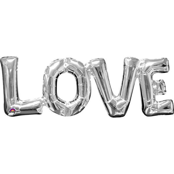 Imagen de Globo Letra Love Plateada Foil (63cm)