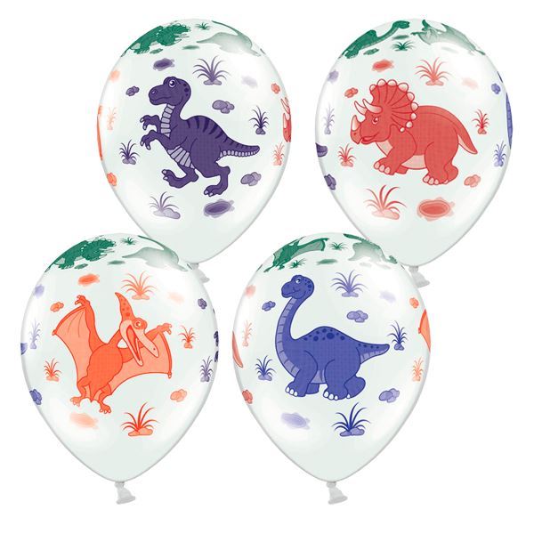 Globos Dinosaurio Colores Látex (6 unidades)✔️ por sólo 2,65 €. Envío en  24h. Tienda Online. . ✓. Artículos de  decoración para Fiestas.