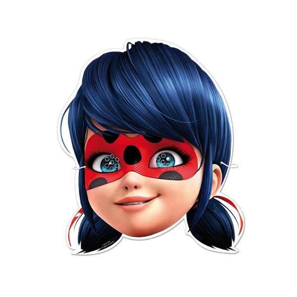 Imagens de Caretas de Ladybug cartón (6 unidades)