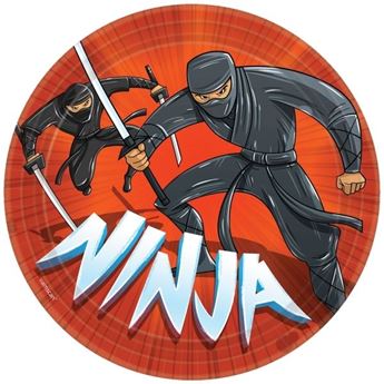 Imagen de Platos de Ninja cartón 23cm (8 unidades)