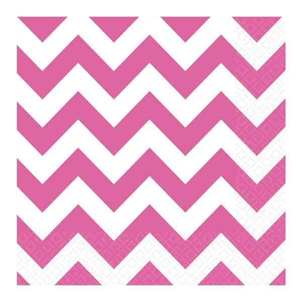 Picture of Servilletas Chevron Rosa (16 uds.)