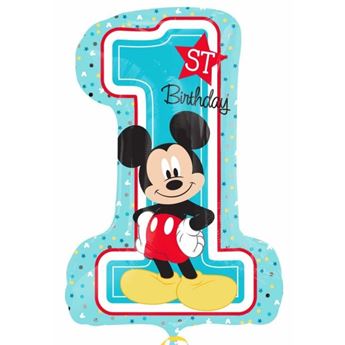 Imagen de Globo Mickey Primer Cumpleaños (71cm)