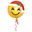 Imagen de Globo Emoticono Santa (43cm)