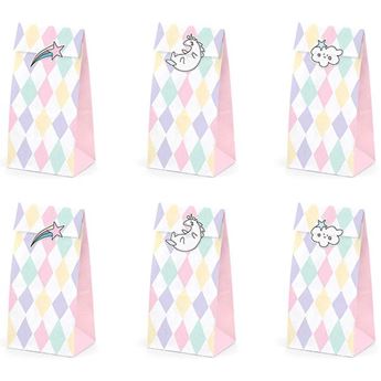 Imagen de Bolsas Chuches Unicornio papel (6 unidades)