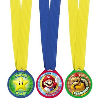 Imagens de Medallas de Super Mario Bros (12 unidades)