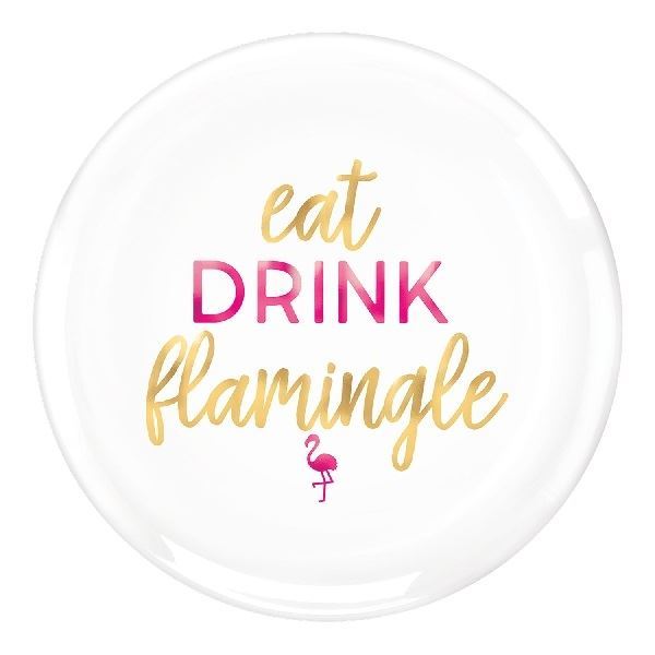 Picture of Bandeja Eat Drink Flamingle reusable Plástico duro (35cm)