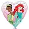 Imagen de Globo de Princesas Disney Corazón Dos Caras (45cm)