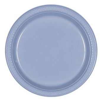 Imagen de Platos Azul Claro plástico 23cm (10 unidades)