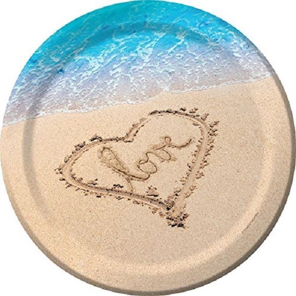 Imagen de Platos Beach Love cartón 25cm (8)