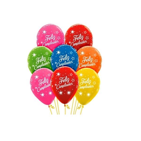 Globos Feliz Cumpleaños Destellos (12)✔️ por sólo 3,60 €. Envío en 24h.  Tienda Online. . ✓. Artículos de decoración  para Fiestas.