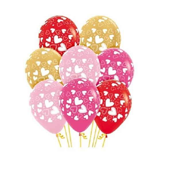 Picture of Globos Corazones Surtido R12-CORM (12)