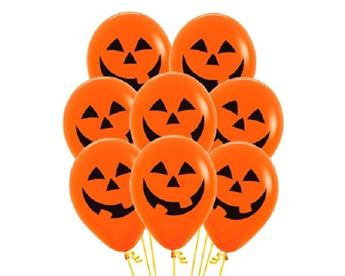 Imagens de Globos Naranjas Calabaza Látex (12 unidades)