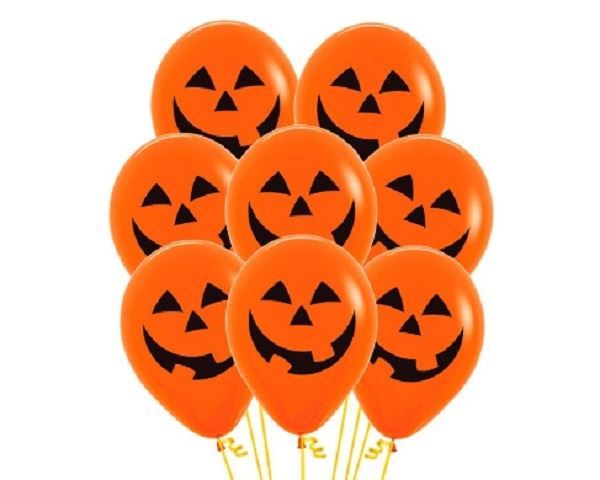 Imagens de Globos Naranjas Calabaza Látex (12 unidades)