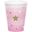 Imagens de Vasos Primer Añito Rosa Estrellas cartón (8 unidades)