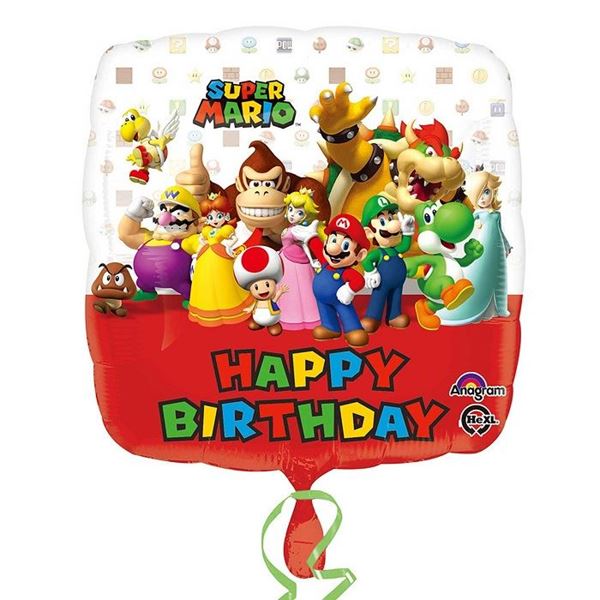 Picture of Globo de Super Mario Happy Birthday (45cm)
