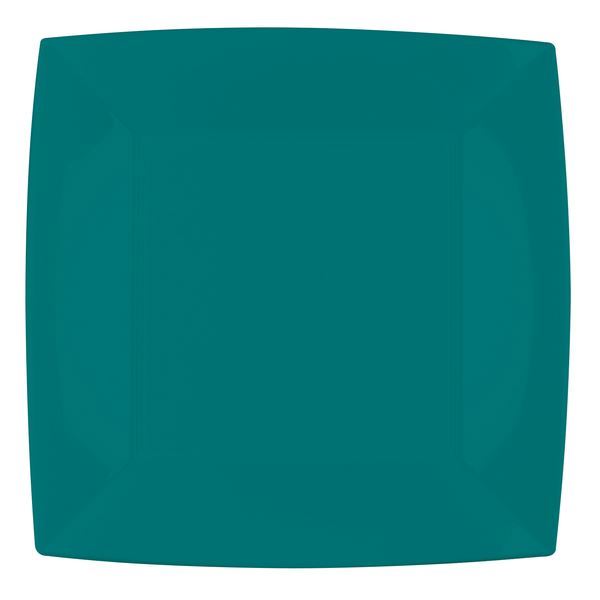Imagen de Platos Verde Cuadrados plástico 23cm (8 unidades)