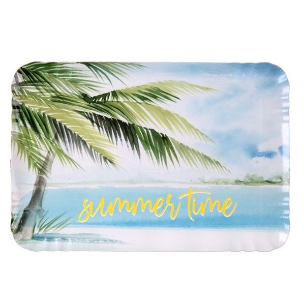 Picture of Bandeja Rectangular Summer Time 28x19 cm Pack de 5