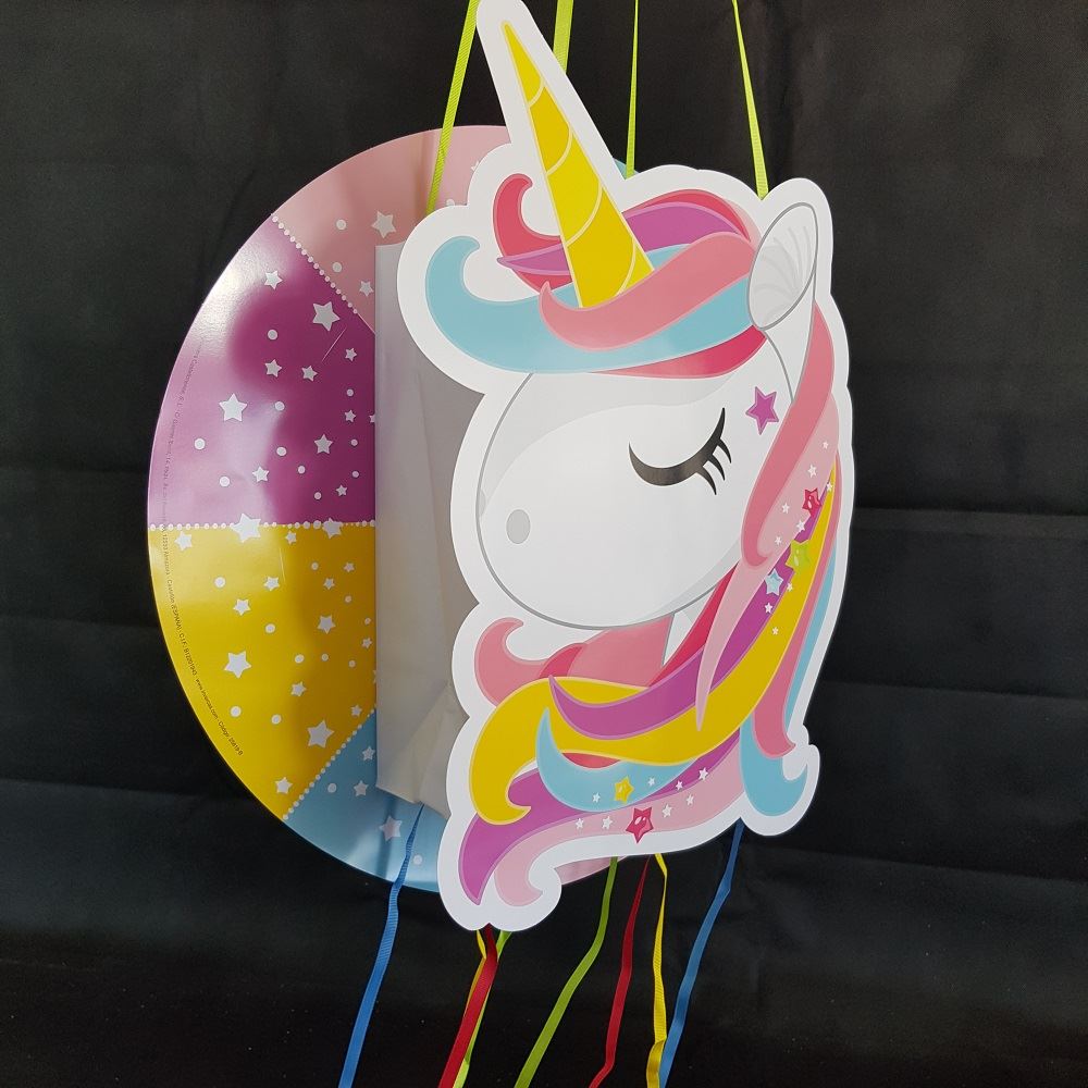 Piñata Unicornio Arcoíris cartón 44cm✔️ por sólo 8,01 €. Envío en 24h.  Tienda Online. . ✓. Artículos de decoración  para Fiestas.