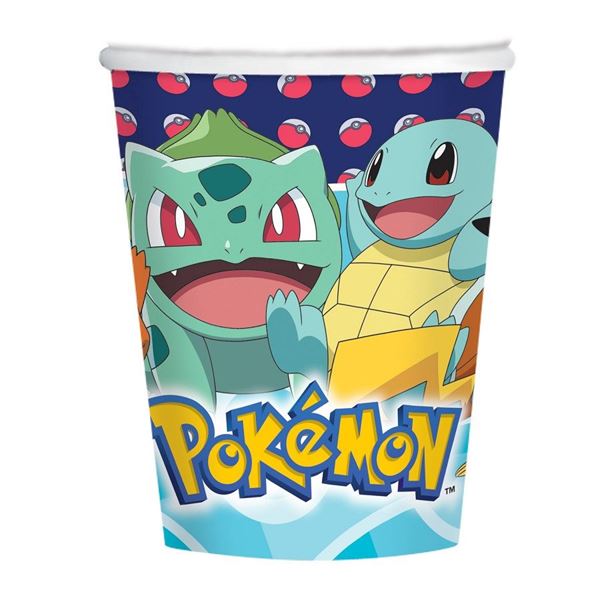 Imagen de Vasos de Pokémon cartón (8 unidades)