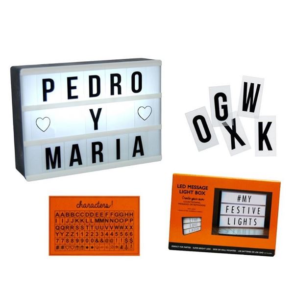 Lightbox Caja de Letras con Luz (15x10cm)✔️ por sólo 6,26 €. Envío en 24h.  Tienda Online. . ✓. Artículos de decoración  para Fiestas.