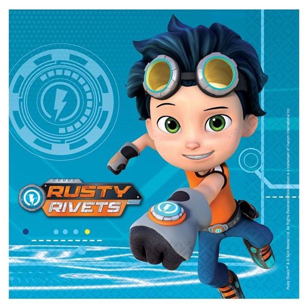 Imagens de Servilletas Rusty Rivets papel 33cm (16 unidades)