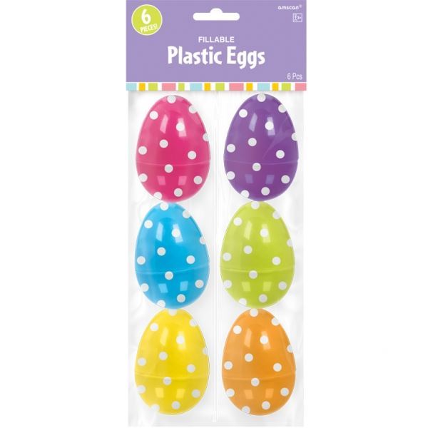 Imagen de Huevos de Pascua de Plástico Rellenables (6 Uds)