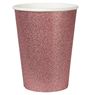 Imagen de Vasos Rosa Dorado Glitter cartón (10 uds.)