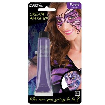 Imagens de Maquillaje Crema Morado Tubo 28ml Pintacaras 