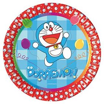 Imagen de Platos de Doraemon cartón 20cm (10 unidades)