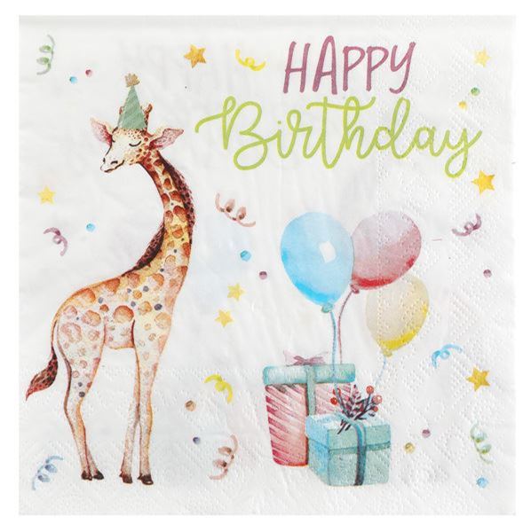 Imagen de Servilletas Zoo Party papel 33cm (20 unidades)