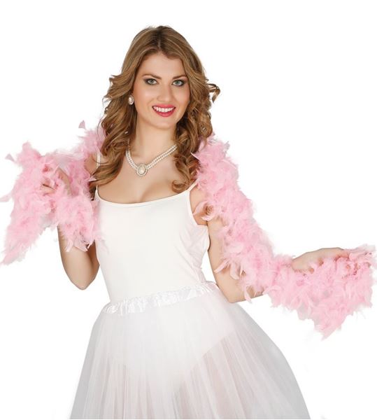 Imagen de Boa Plumas Rosas 180cm (40gr)