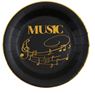 Imagen de Platos Fiesta Música Negro/Dorado cartón 23cm (10 uds)