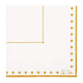 Imagen de Servilletas Grace Doradas Elegante papel 33cm (16 unidades)