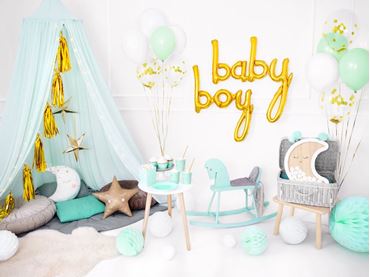 Tradineur - Set de baby shower, decoración fiesta de bebé, incluye