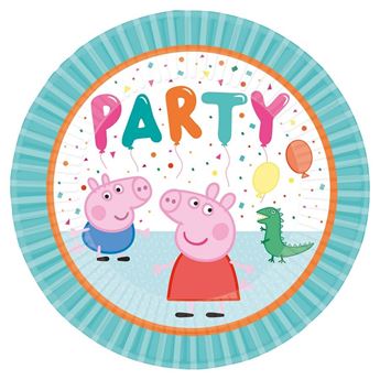 Imagens de Platos de Peppa Pig y George Fiesta cartón 23cm (8 unidades)