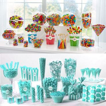kit de accesorios para candy bar, mesa de dulces 7 piezas, ROSA