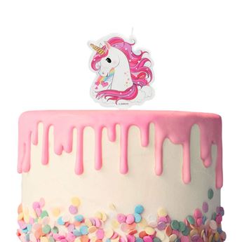 Imagens de Vela Tarta Decorativa Unicornio 2D 7,5 cm