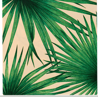 Picture of Servilletas Tropical Rosa y Verde papel 33cm (20 unidades)