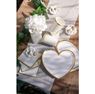 Imagen de Platos Corazón Blanco Borde Dorado cartón 22cm (10 unidades)