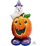 Imagen de Globo Calabaza Halloween con Base sin Helio XXL (142cm)