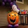 Imagen de Globo Calabaza Halloween con Base sin Helio XXL (142cm)