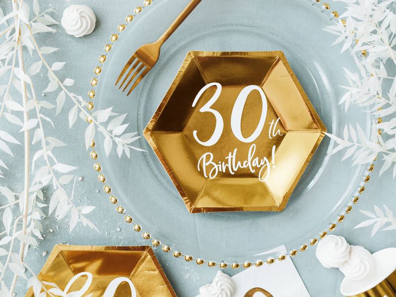 Platos 30 Birthday para cumpleaños • Mi Fiesta de Papel