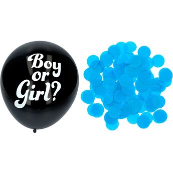 Imagen de Globos Confeti Revelación Sexo Bebé Azul Niño 41cm (3)