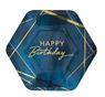 Imagen de Platos Feliz Cumpleaños Azules cartón 23cm (8)