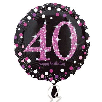 Decoraciones de cumpleaños número 40 para mujer, globos de fiesta de  cumpleaños número 40, banderines, bandera, pompones de papel con guirnalda  de