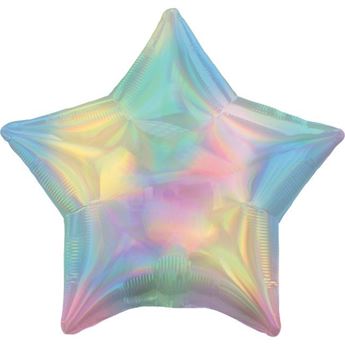 Imagen de Globo Estrella Pastel Multicolor Iridiscente (48cm)