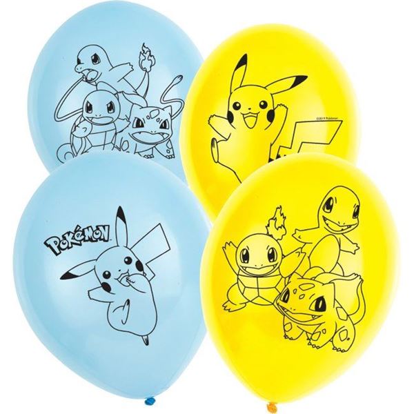 Imagen de Globos de Pokémon Látex (6 unidades)