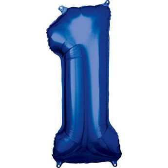 Imagen de Globo Número 1 Azul Gigante (86cm)